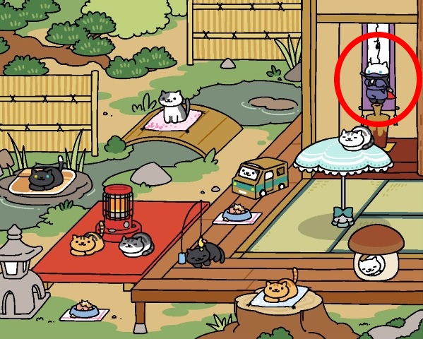 ねこあつめ 発見 レアねこ しのぶさん が空中浮遊で出現する方法 アウトドア好き40代主婦のインドアな生活