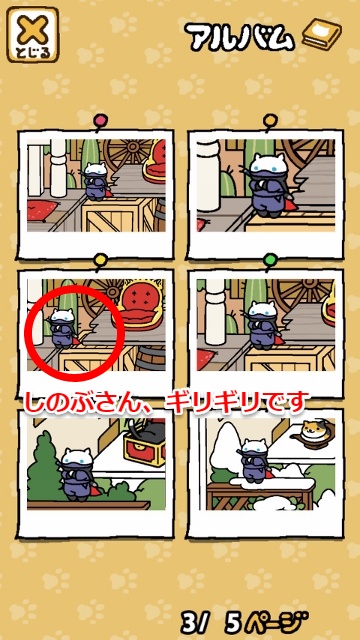 ねこあつめ 発見 レアねこ しのぶさん が空中浮遊で出現する方法 アウトドア好き40代主婦のインドアな生活